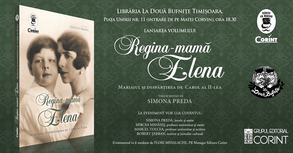 Lansare „Regina-mamă Elena” la Timișoara
