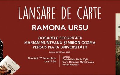 Ramona Ursu, lansare de carte la Bufniţe. Sâmbătă, 17 decembrie, ora 17.30