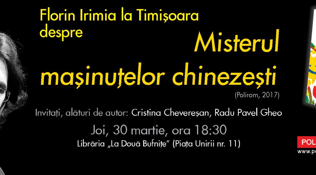 Joi, 30 martie: Misterul mașinuțelor chinezești de Florin Irimia