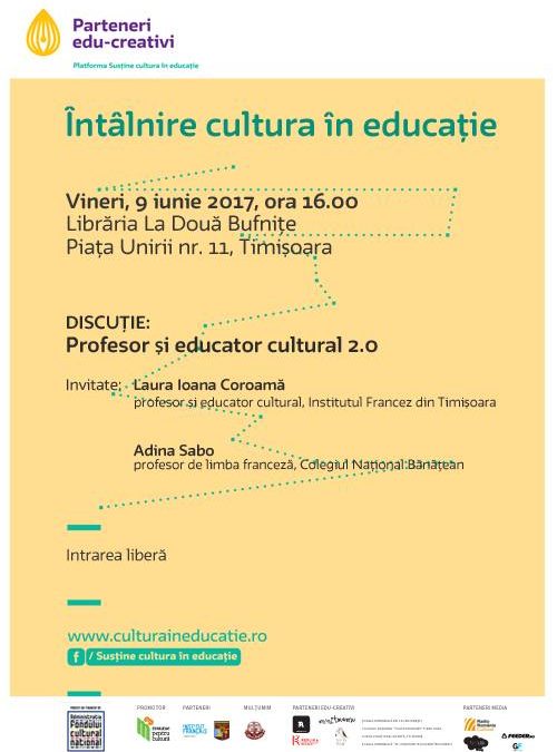 Vineri, 9 iunie, ora 16.30: Profesor și educator cultural 2.0