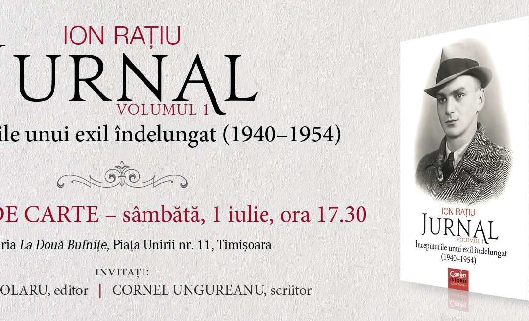 Ion Rațiu, Jurnal. Lansare de carte la Timișoara