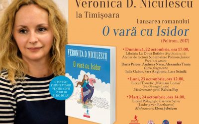 O vară cu Isidor de Veronica D. Niculescu, lansare la Timișoara