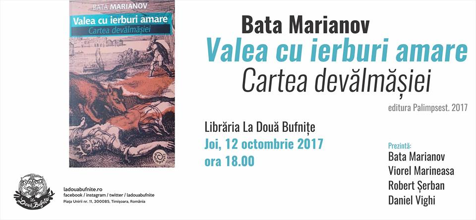 Lansare de carte: Valea cu ierburi amare de Bata Marianov