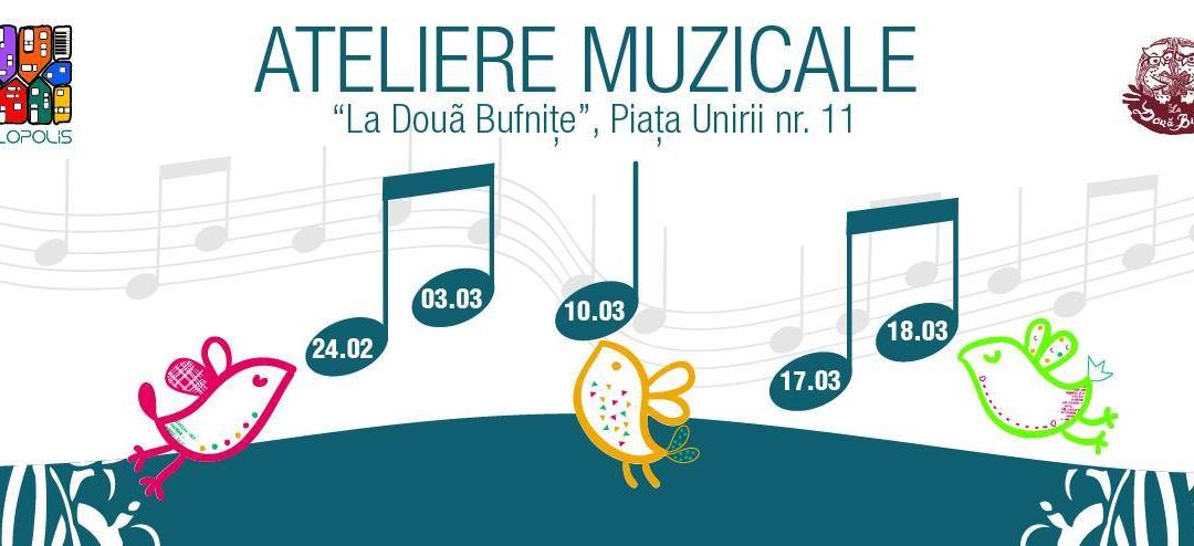 Ateliere muzicale interactive pentru copii la Librăria La Două Bufnițe  #1/2018